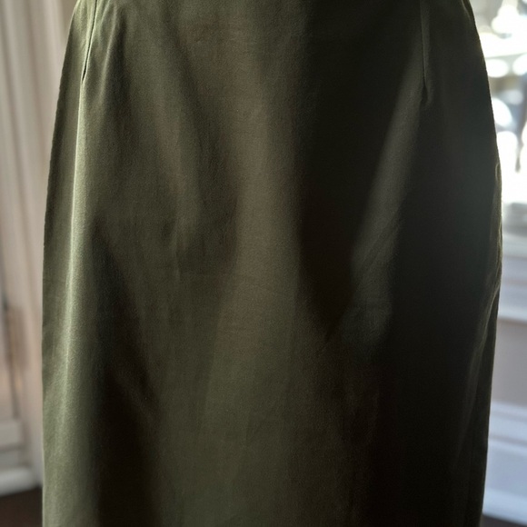 MaxMara Midi Skirt with Pencil Silhouette Olive/Taupe LIKE NEW EU 38, US 6 - Picture 4 of 4